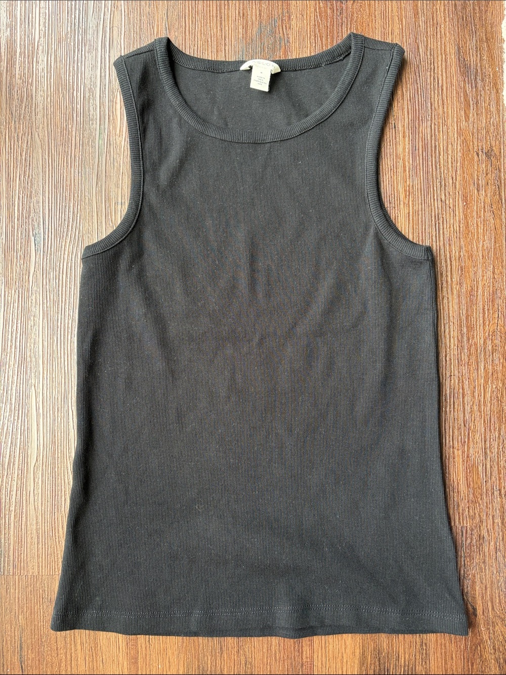 NEW Caslon Cotton Scoop Tank Top Basic Essentials Black Nordstrom women M NWOT
